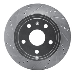 Chevrolet Express 4500 Brake Rotor (1) - Rear Left - R1 Concepts - Drilled & Slotted - Silver - `09-`20